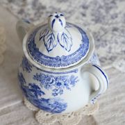 Antique Lunéville earthenware sugar bowl