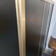 Bibliothèque design années 70 metal doré bois laqué