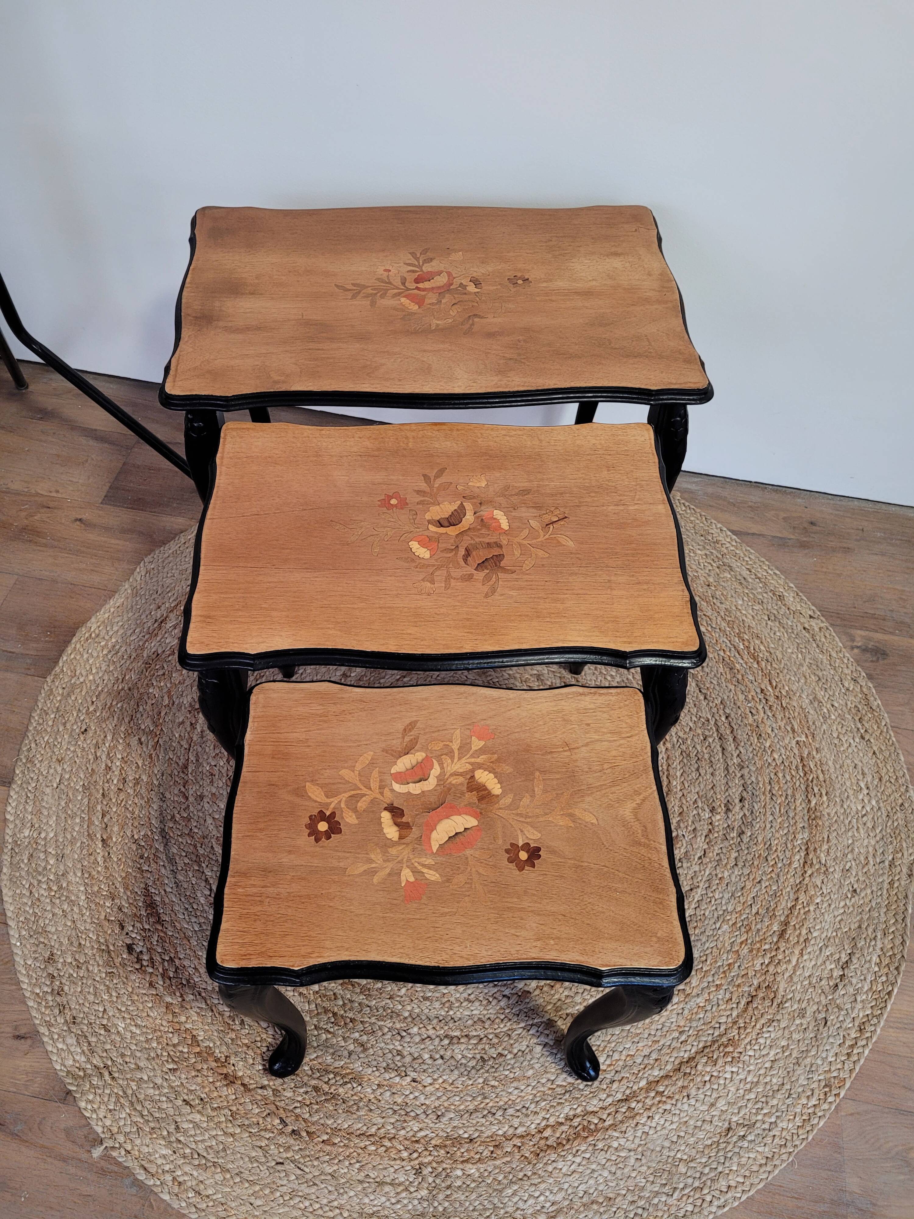 Nested tables with marquetry