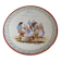 Large Round Antique Plate 33 cm Ceramic Pierrefonds - Regional Dance Decoration