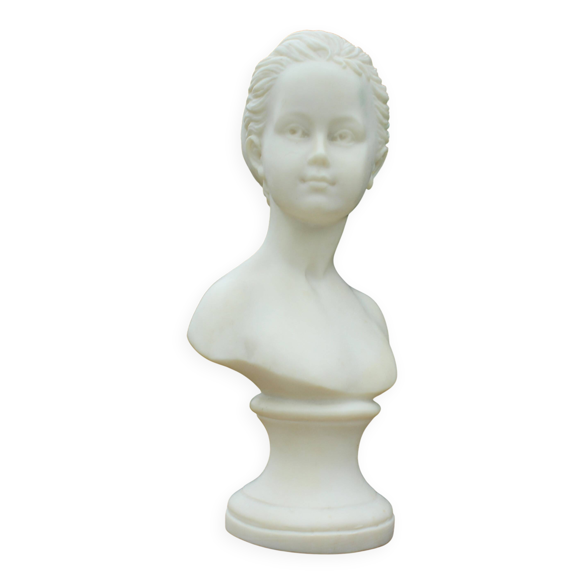 Alabaster bust of Louise Brogniard