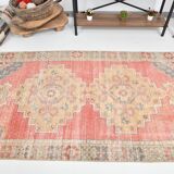 4x8 Red Geometric Turkish Rug 127x247Cm SK 22752