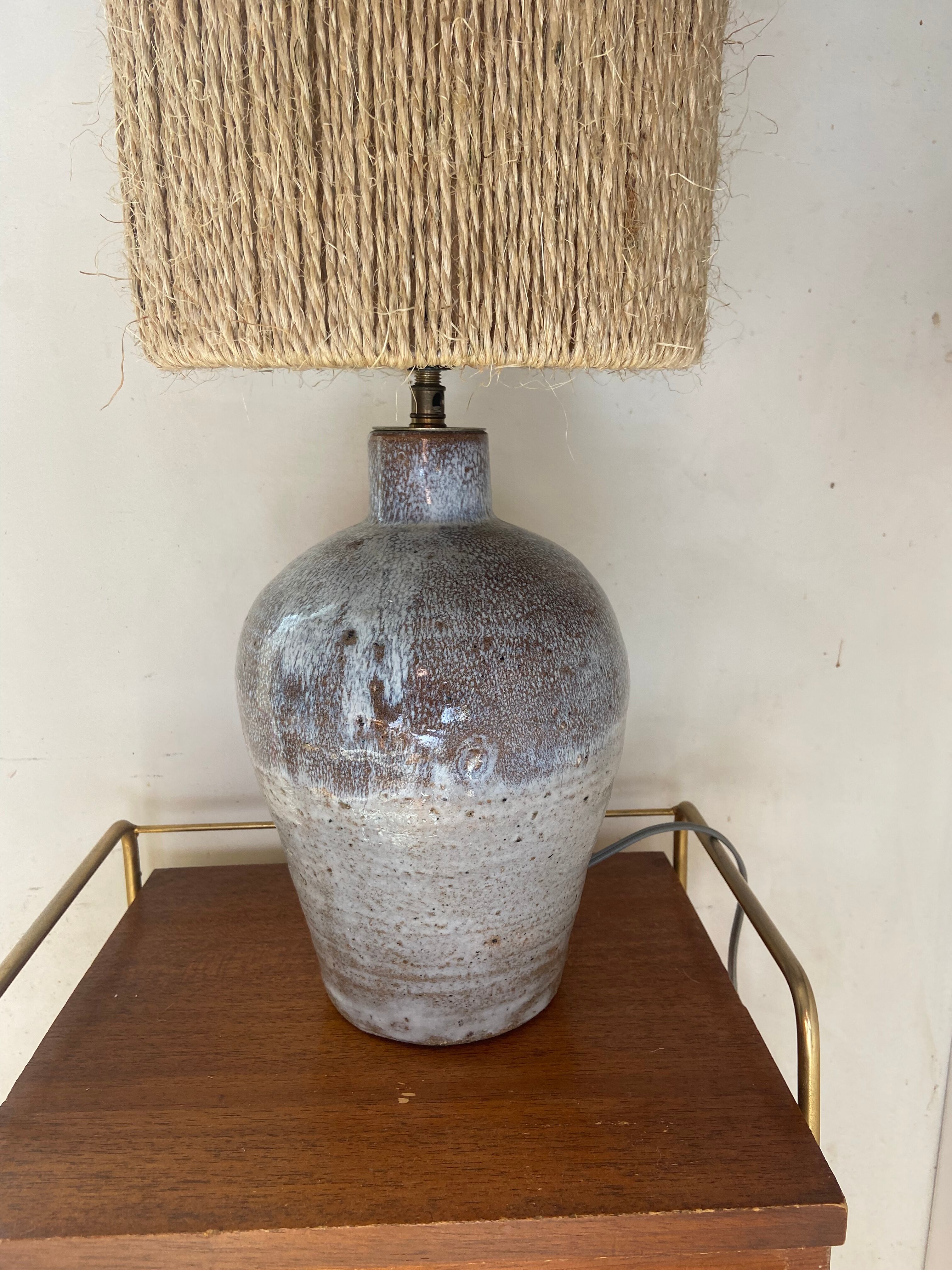 Vintage glazed ceramic lamp