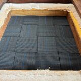 Set of 6 Amsterdamse School Art Deco Dining Chairs, Warm Oak Wood with Beige Upholstery