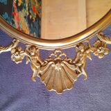 Miroir baroque en laiton doré
