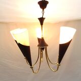 5-branched chandelier cone shaped abat jour