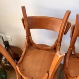 Set of 6 Luterma bistro chairs in beech wood 40-50s