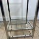 Chrome and glass occasional shelf unit 2000s