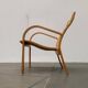 Vintage Scandinavian wooden armchair set
