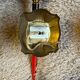 Pair of circa 70s plastic and brass wall lights