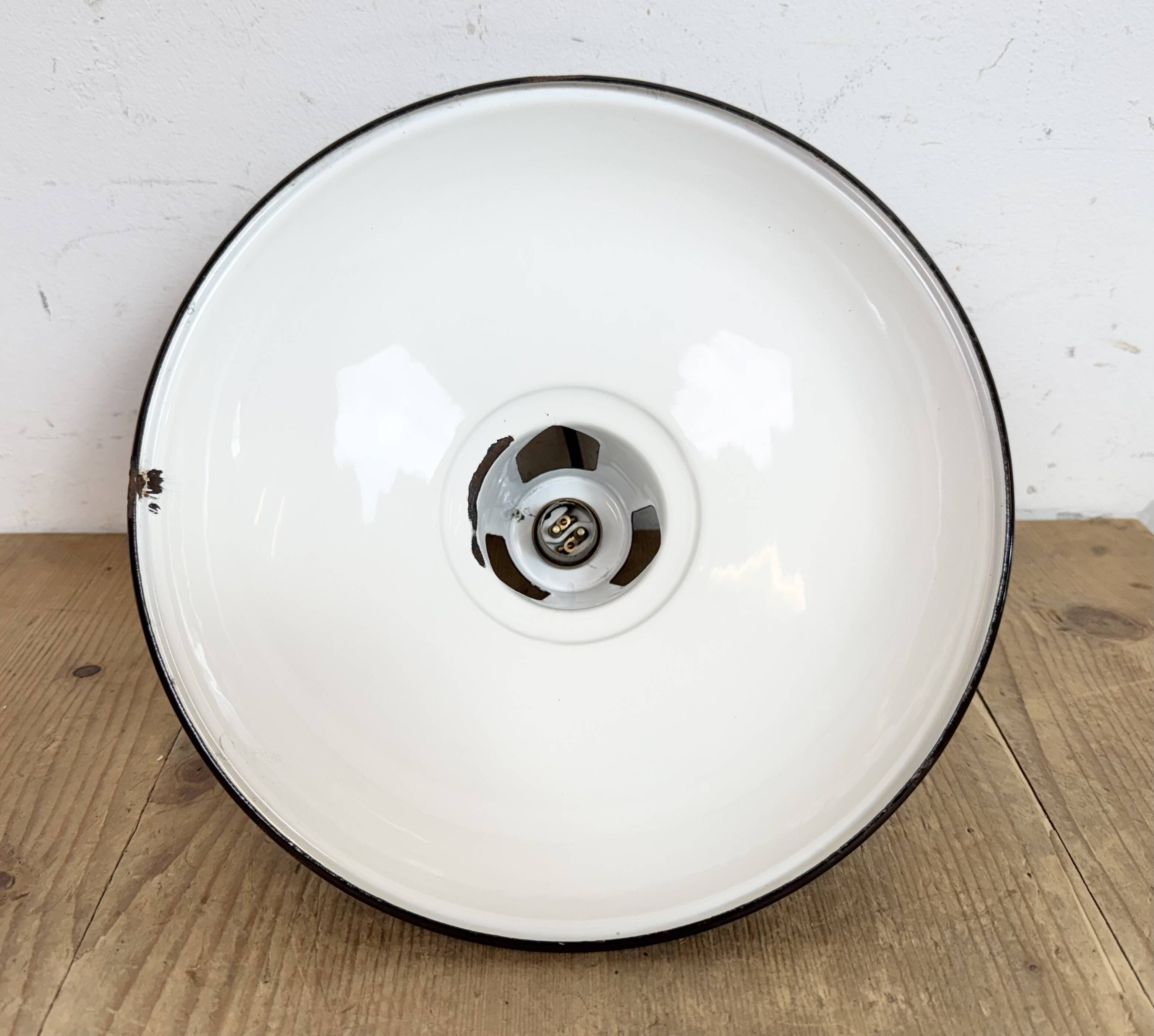Industrial Brown Enamel Factory Pendant Lamp , 1960s