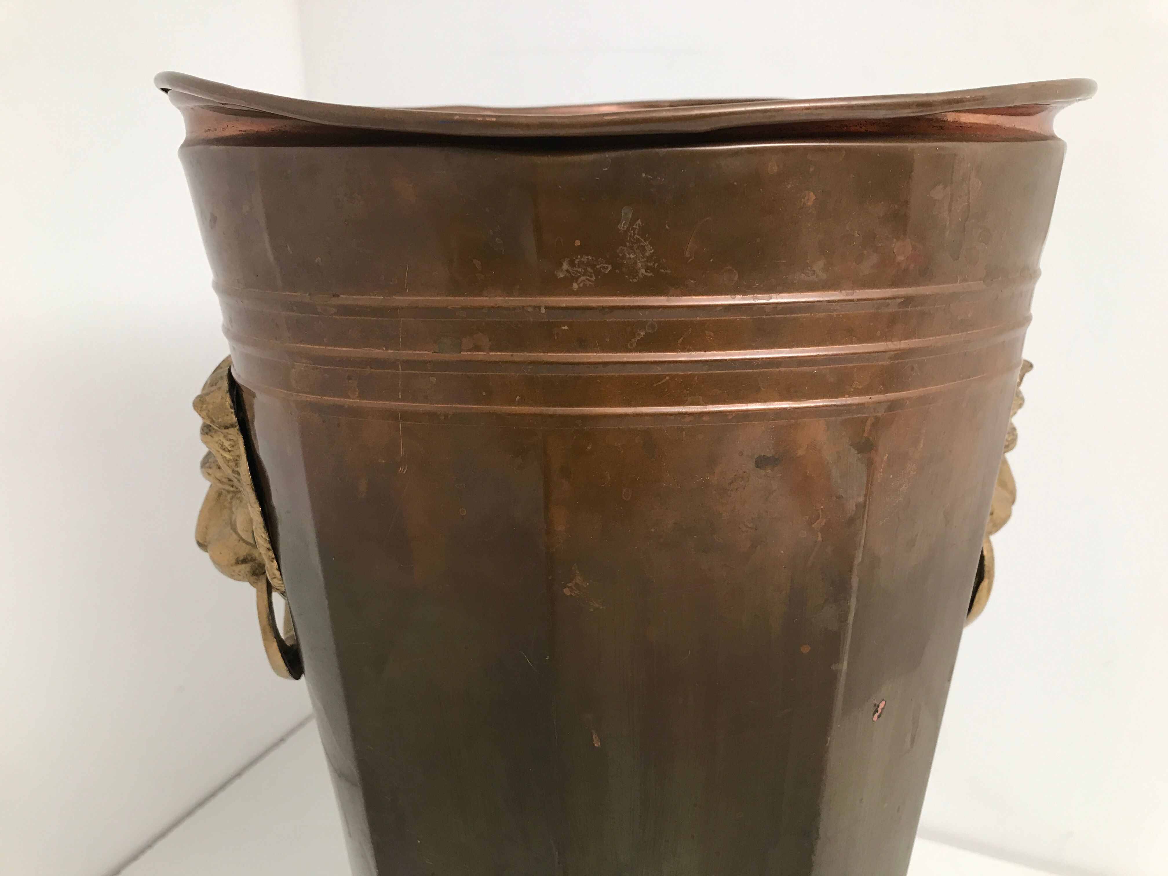 Vintage copper umbrella holder