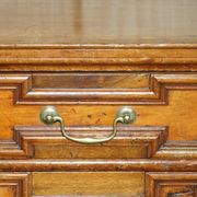 17th Century Antique Oak Commode with Two Rows of Drawers
