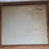 Watercolor bridge over the bevera in sospel by georges chappuis 1940, alpes maritimes 06, painting frame