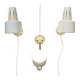 Trio d'appliques modulables design scandinave 1950.
