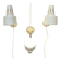 Trio d'appliques modulables design scandinave 1950.