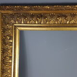 Imposing nineteenth century frame wood and gilded stucco 103x87 foliage 82.7x66.7 cm SB