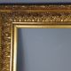 Imposing nineteenth century frame wood and gilded stucco 103x87 foliage 82.7x66.7 cm SB