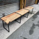 Banc extensible industriel bois et métal 160/260 cms