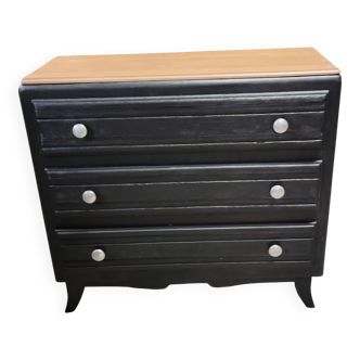 Commode vintage noire
