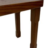 Vintage Set of 3 pinewood side or nesting tables 1970s nest of tables