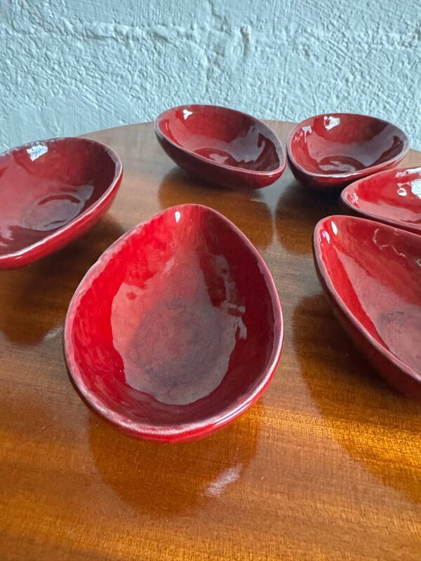 Ramequins en faïence de Charolles, années 70