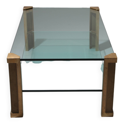 Table de salon en laiton Peter Ghyzcy modèle T14D 1970 Design hollandais