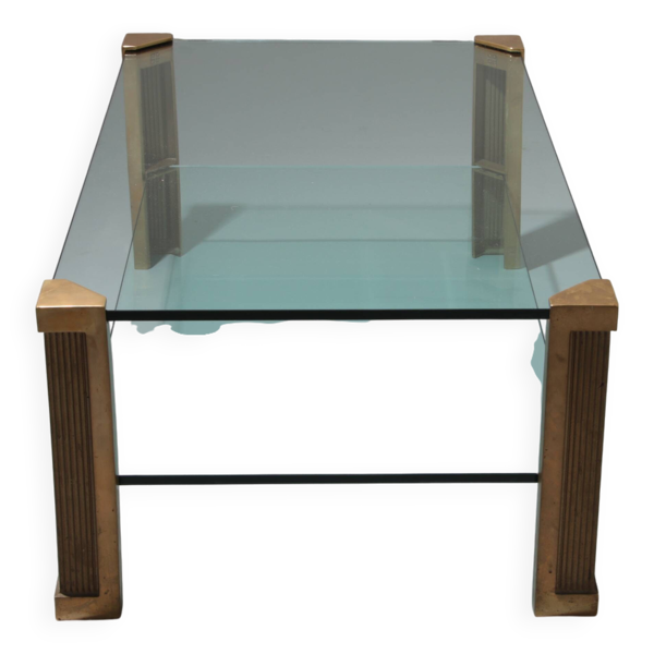 Table de salon en laiton Peter Ghyzcy modèle T14D 1970 Design hollandais — Beyit