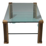 Table de salon en laiton Peter Ghyzcy modèle T14D 1970 Design hollandais