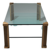 Table de salon en laiton Peter Ghyzcy modèle T14D 1970 Design hollandais