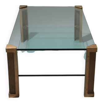 Table de salon en laiton Peter Ghyzcy modèle T14D 1970 Design hollandais