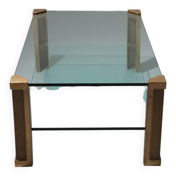 Table de salon en laiton Peter Ghyzcy modèle T14D 1970 Design hollandais