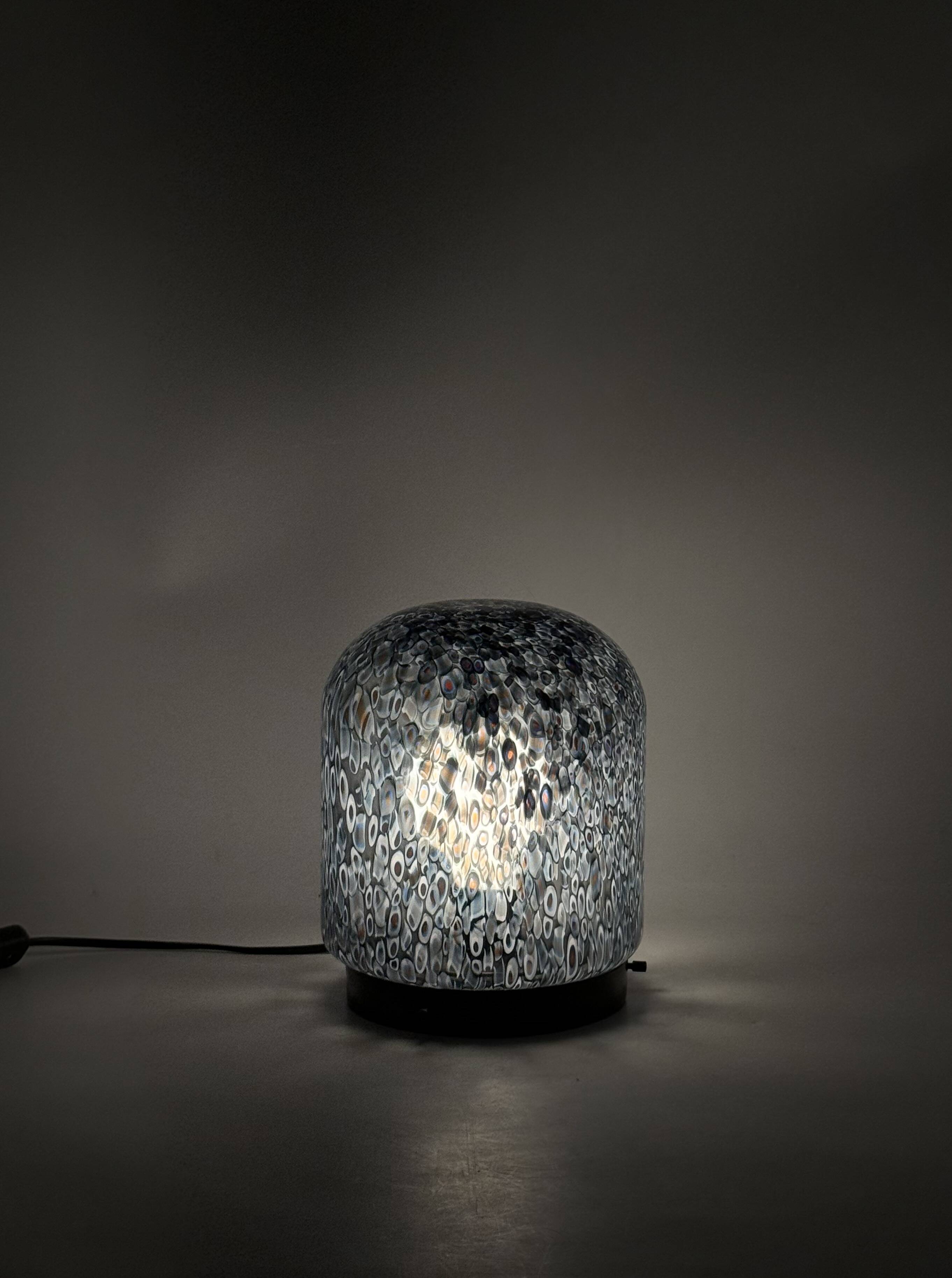 Gae Aulenti, 'Neverrino' murrine-blown glass table lamp , Vetreria Vistosi