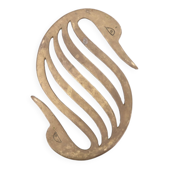 Brass swan trivet, 1960s
