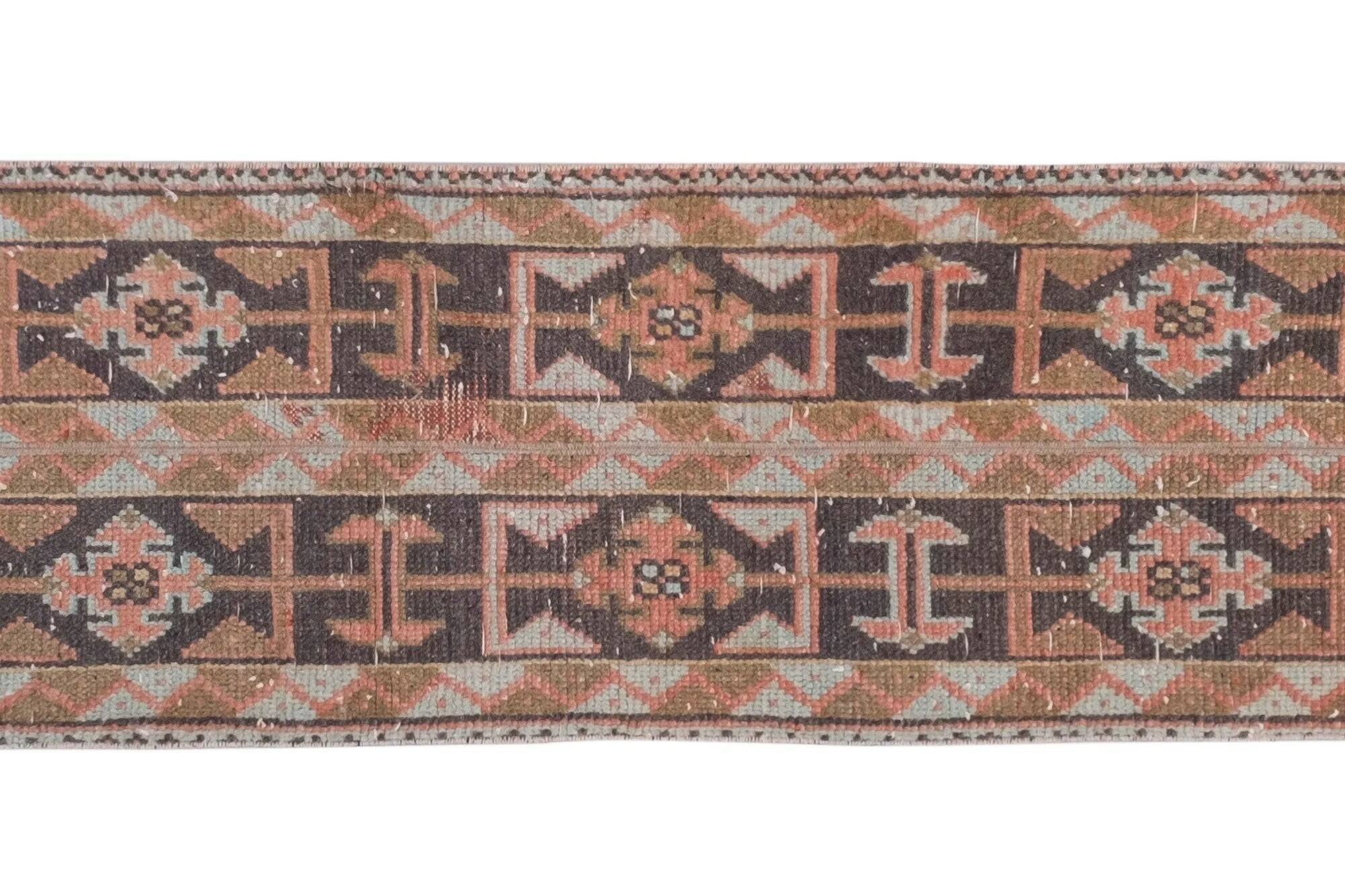 Vintage Turkish hallway rug 49x291 cm