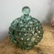Glass candy box, embossed bubbles