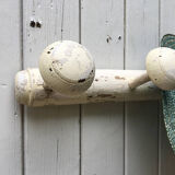 Patère vintage jaune paille