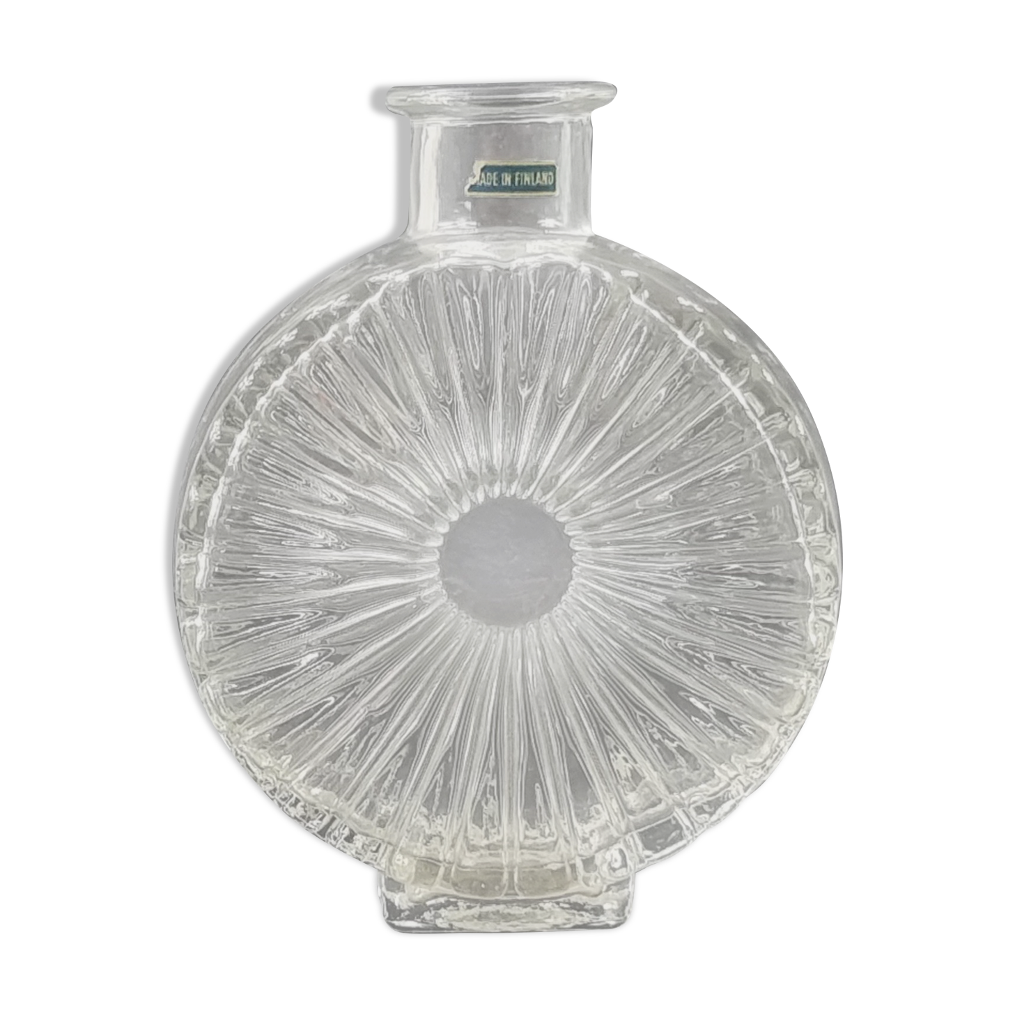 Mid-Century Glass Vase Aurinkopullo (Sunflower) Series by Helena Tynell for Riihimäki, Finland, 1960