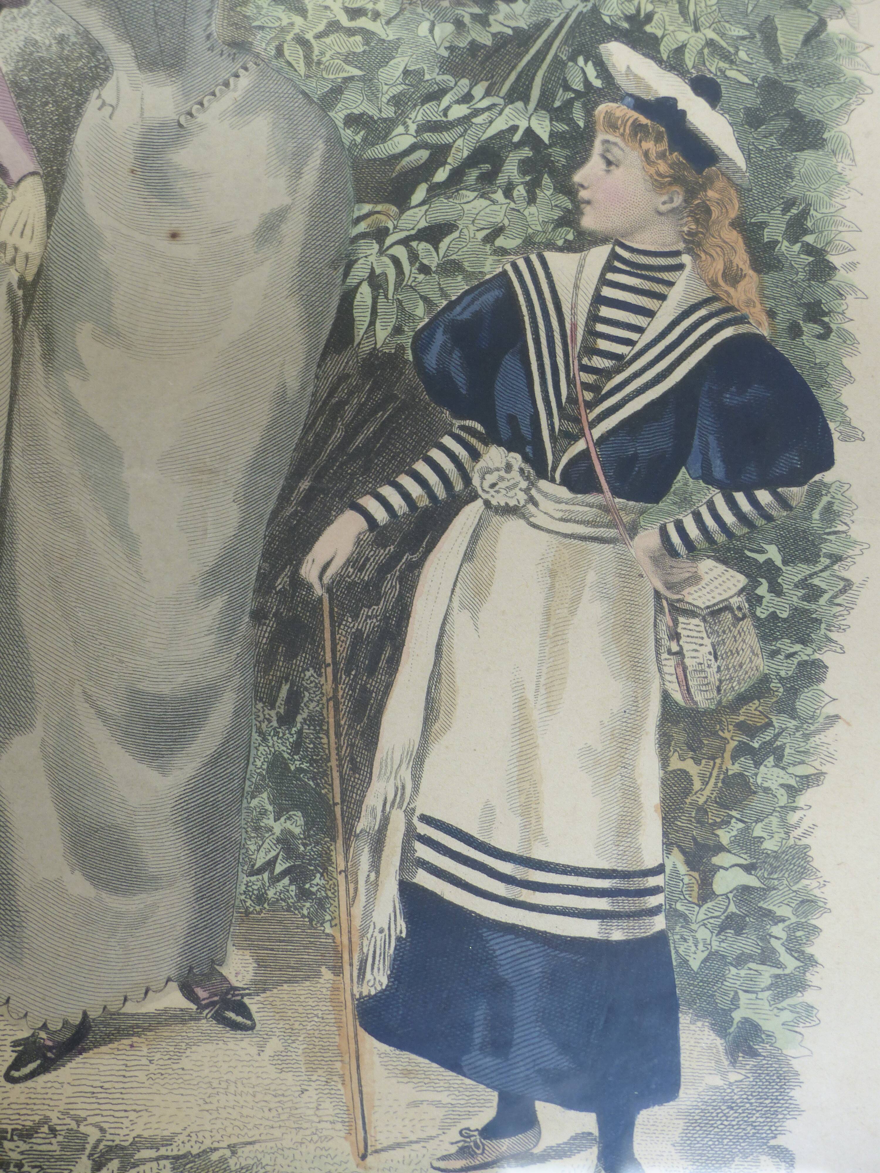 Lithograph of the 19th "the fashion monitor"