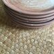 Series of 6 dessert plates in sandstone