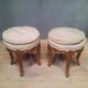 Paire de tabouret  rond style Louis XV