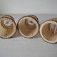 Set of 3 old pleated fabric lampshades clip-on model chandelier lamp lighting fixture n1