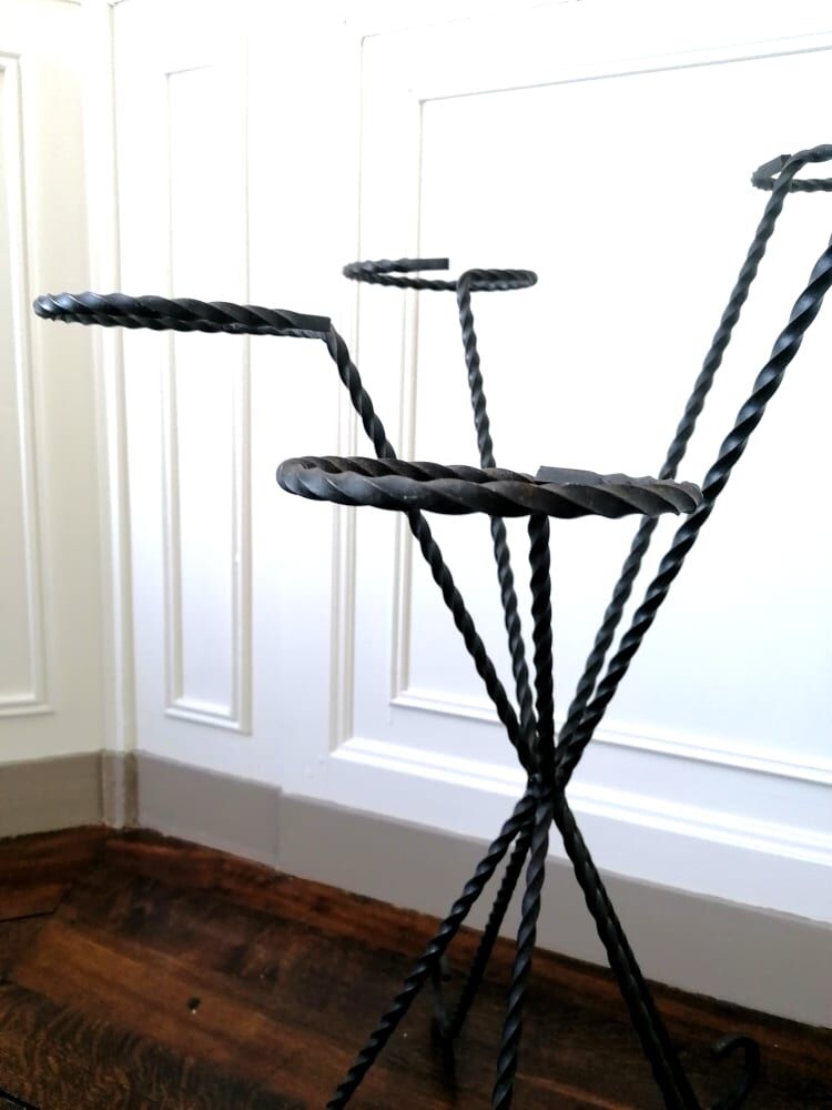 Wrought iron plant holder 1950s