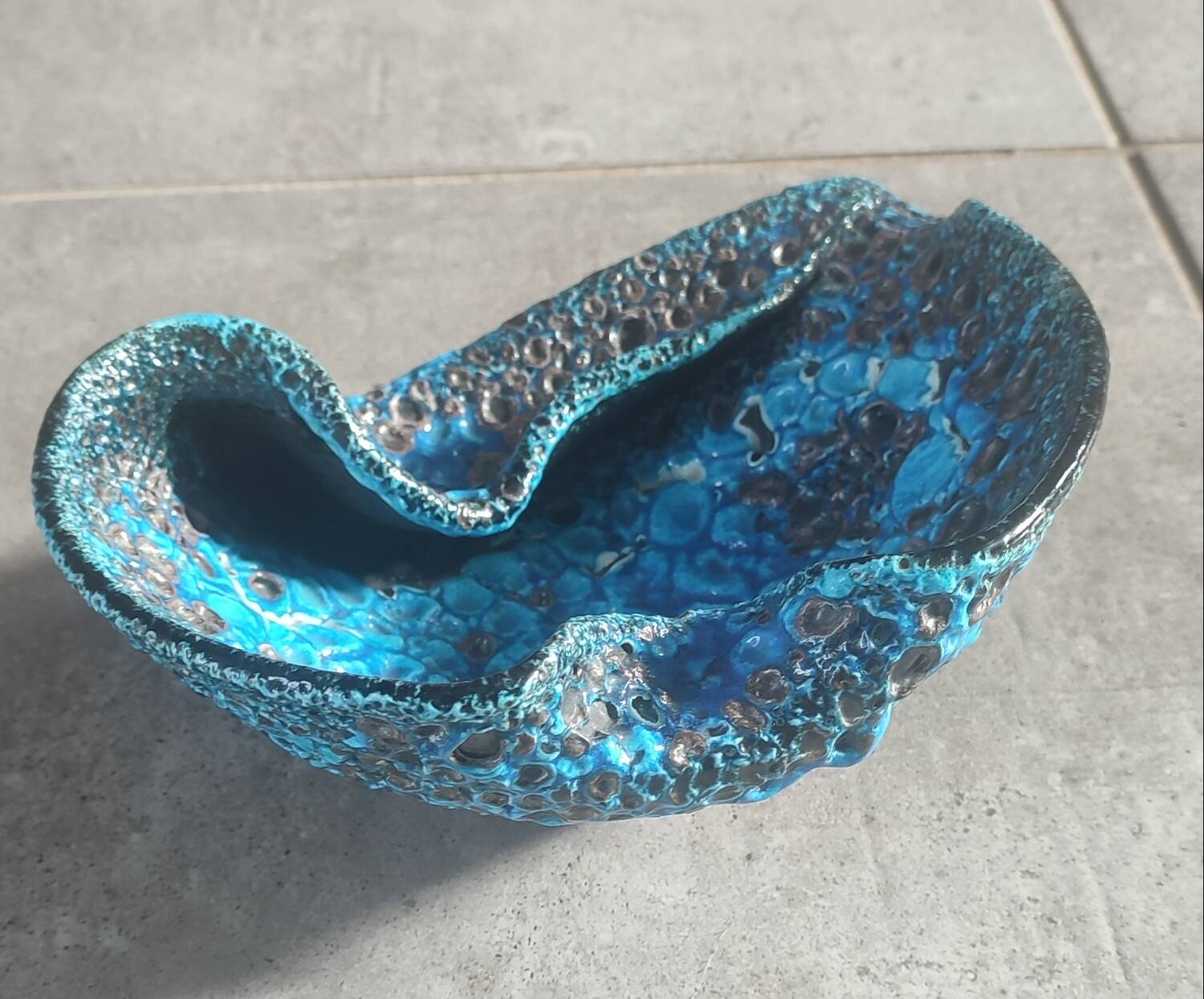 Fat Lava ceramic vase The Cyclops, Glaciers Enamels 1960s