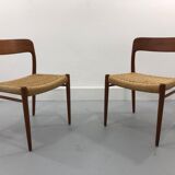 Danish Teak 56 chairs by Niels Otto Møller for J. L. Møllers