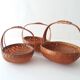 Set 3 baskets rattan 60