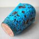 Old blue ceramic vase terracotta sea foam 22 cm living room office decoration