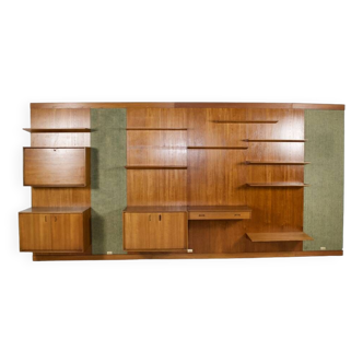 Scandinavian teak modular wall system from the 60s