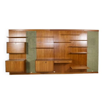 Système mural modulable teck scandinave années 60'