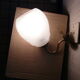 Pair of brass and glass wall lamps 60s gooseneck